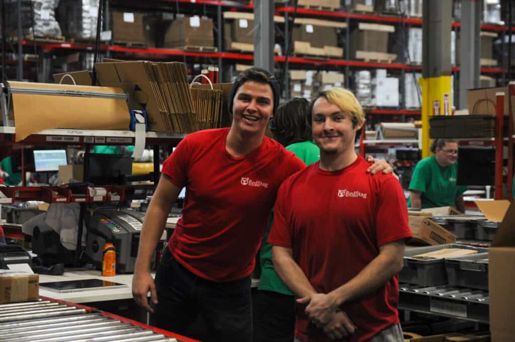happy in a 3PL warehouse