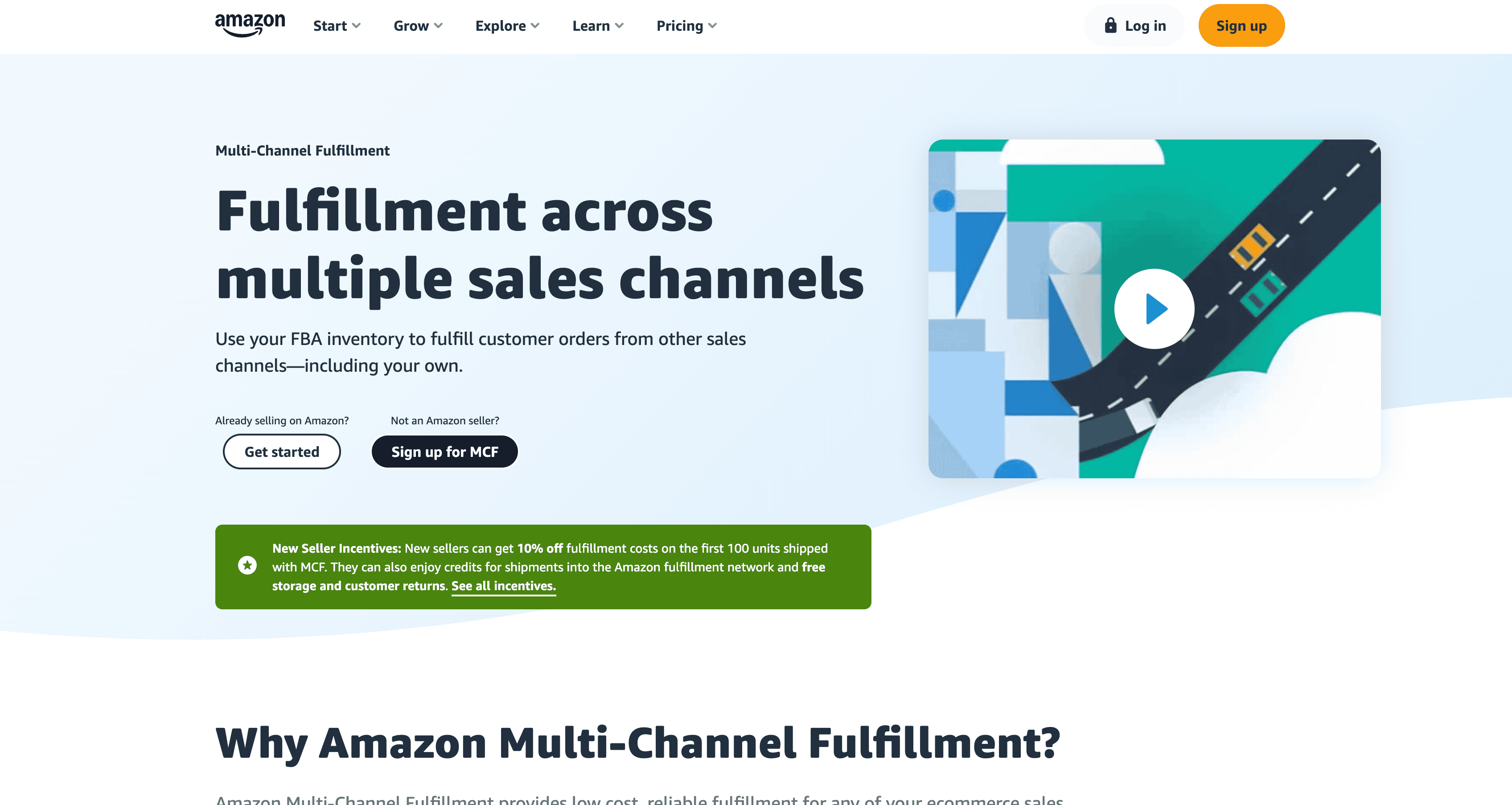 Amazon MCF Amazon Multi-Channel Fulfillment Homepage