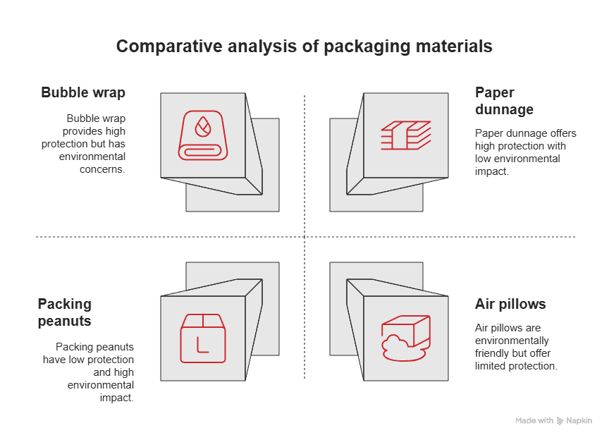 Comparative analysis of packaging materials Comparative analysis of packaging materials