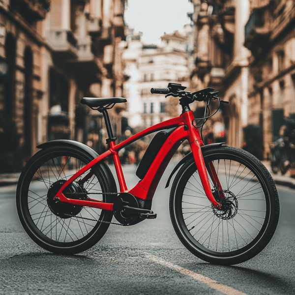 Ebike on the street Ebike on the street