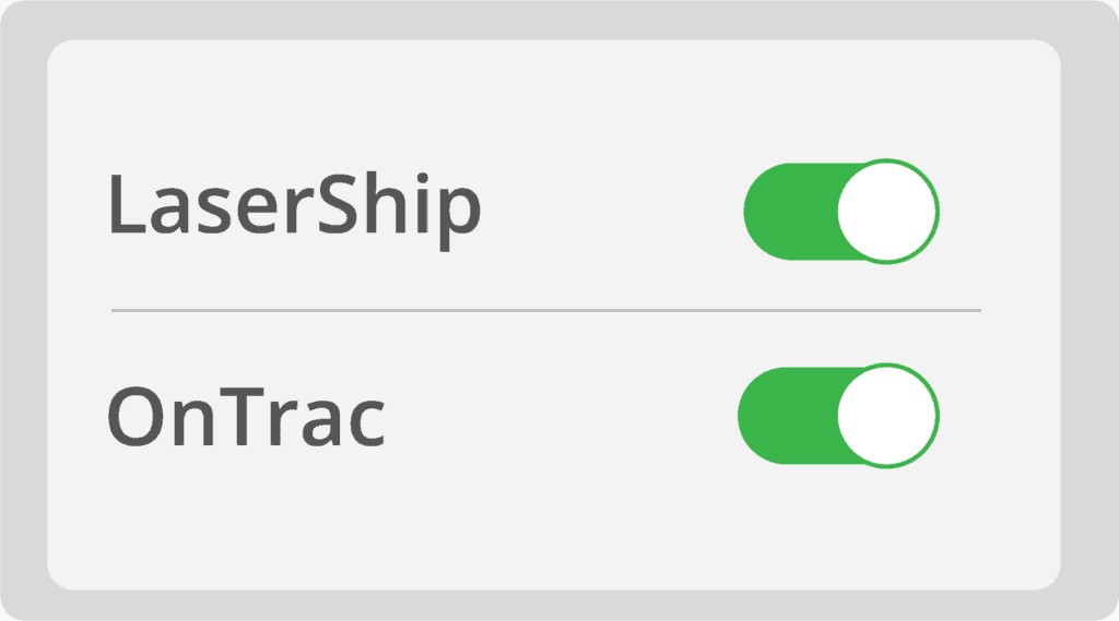 toggles to enable multiple carriers