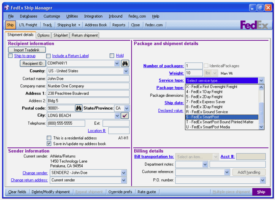FedEx Ship Manager software