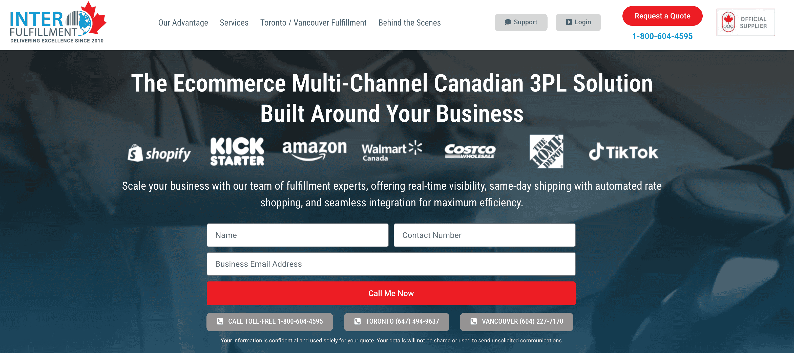 Interfulfillment Homepage Interfulfillment Homepage