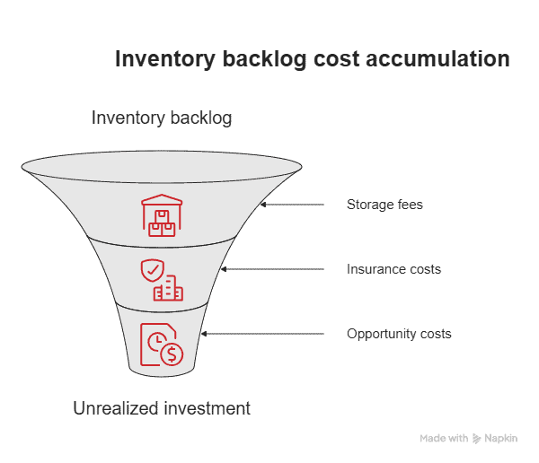 Inventory backlog cost accumulation Inventory backlog cost accumulation