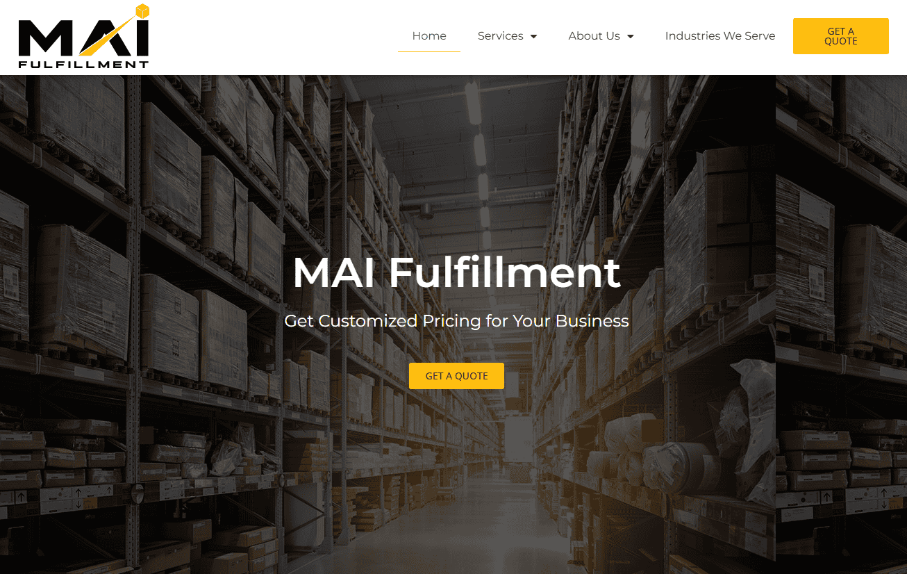 MAI Fulfillment homepage MAI Fulfillment homepage