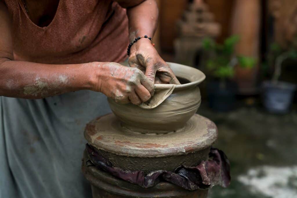 making pottery
