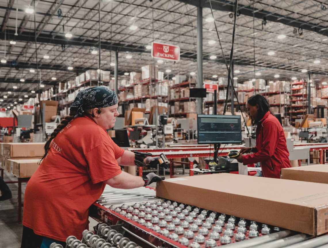 Red Stag Herd members prepare an order for direct fulfillment