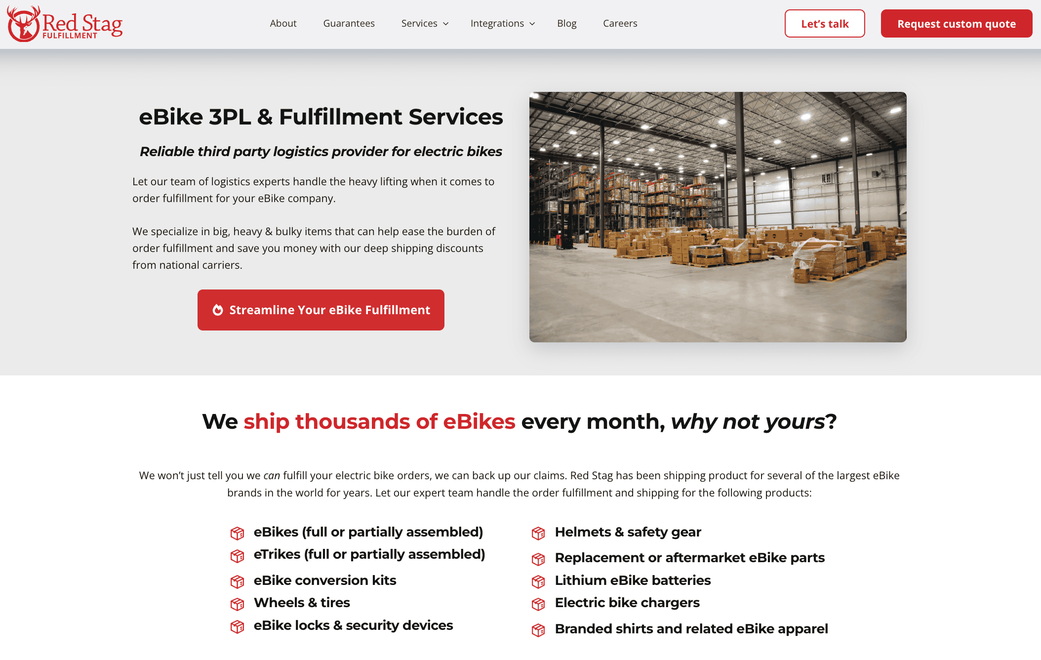 Red Stag Fulfillment eBike 3PL