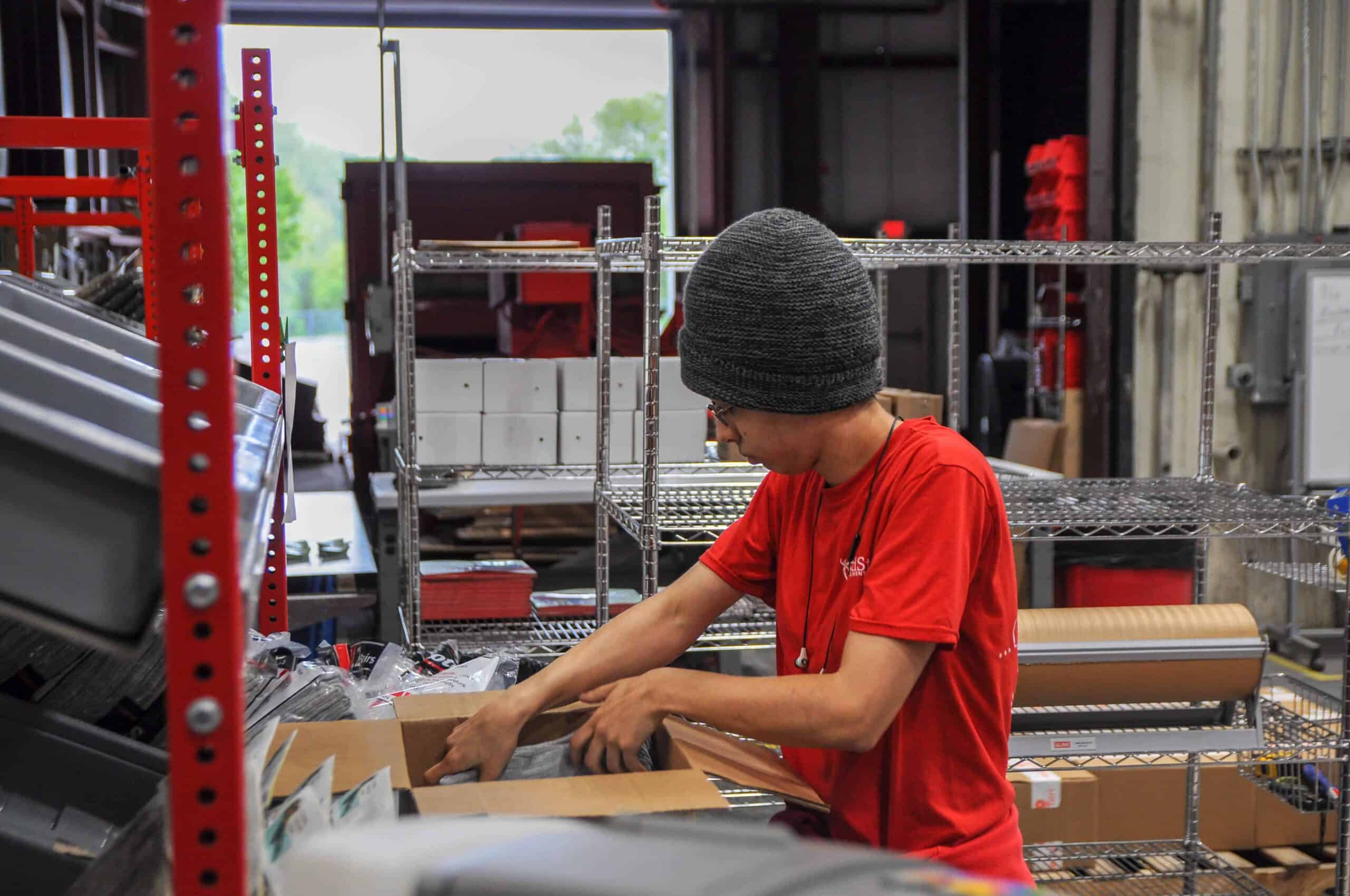 Red Stag Fulfillment kitting station Red Stag Fulfillment kitting station