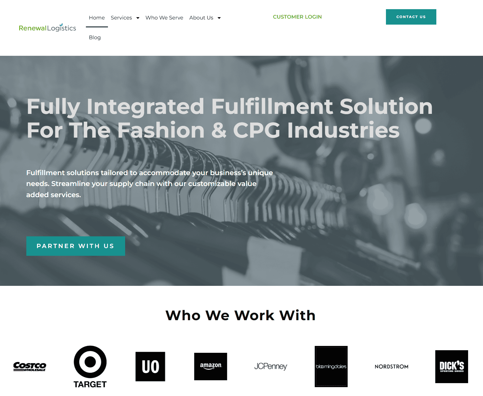 Renewal Logistics homepage Renewal Logistics homepage