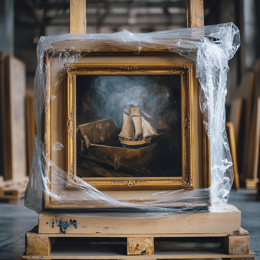 Shipping Framed Artwork Artwork being prepared for shipment