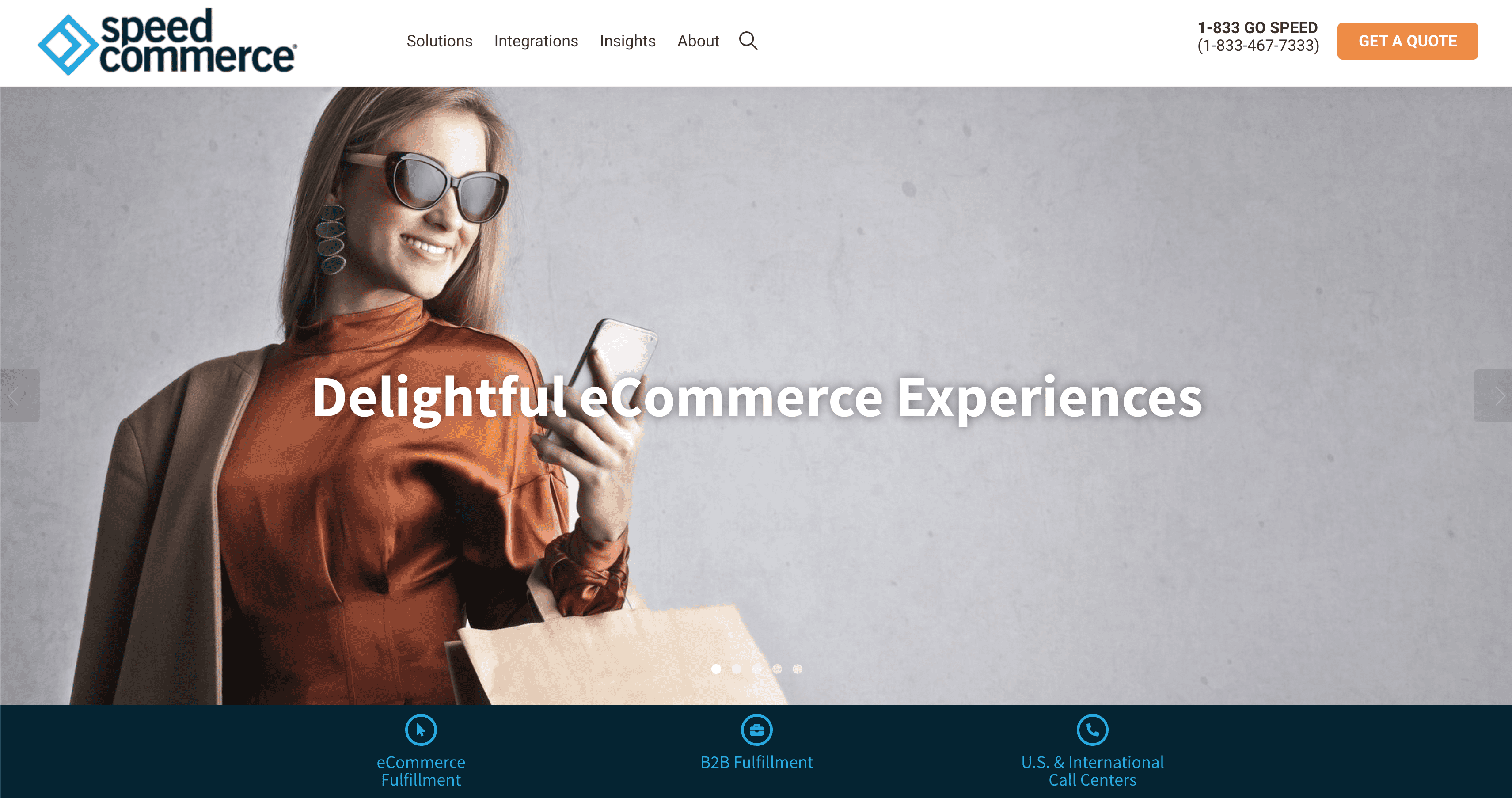 Speed Commerce homepage Speed Commerce homepage