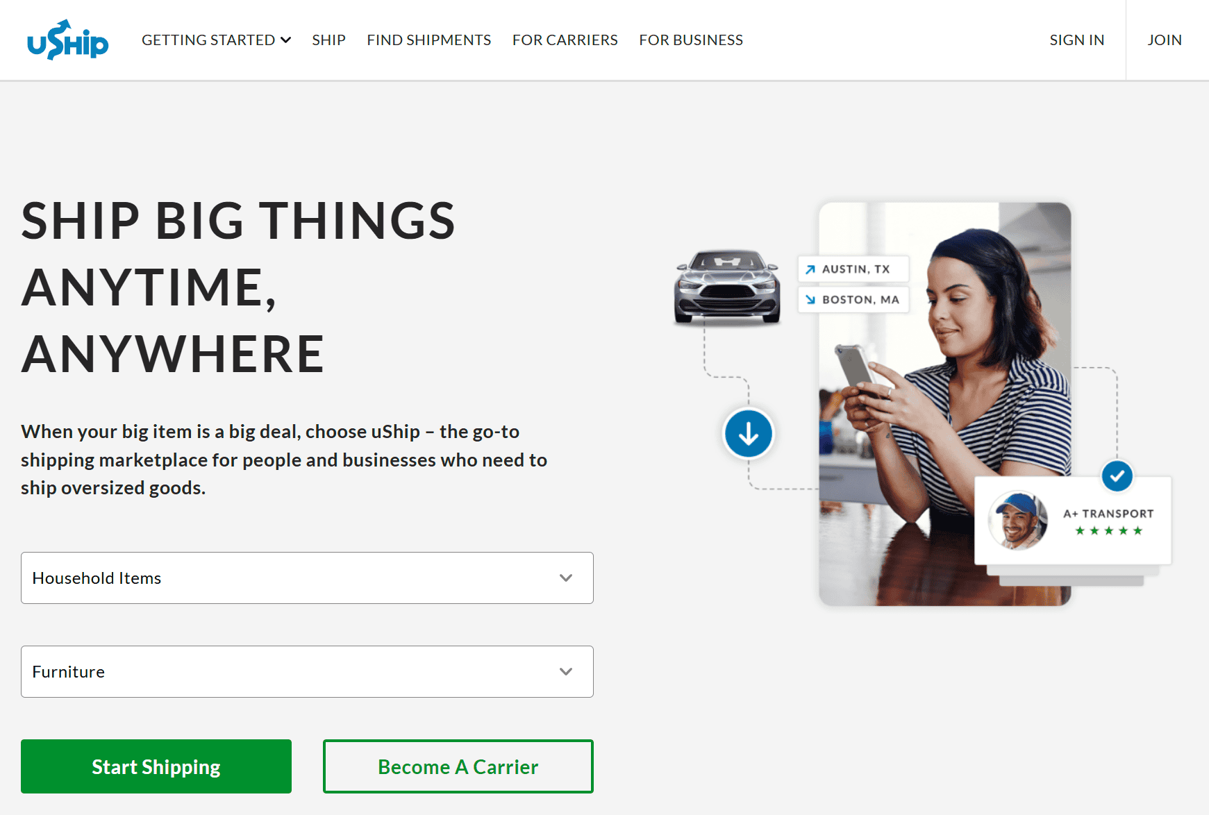 UShip Homepage UShip Homepage