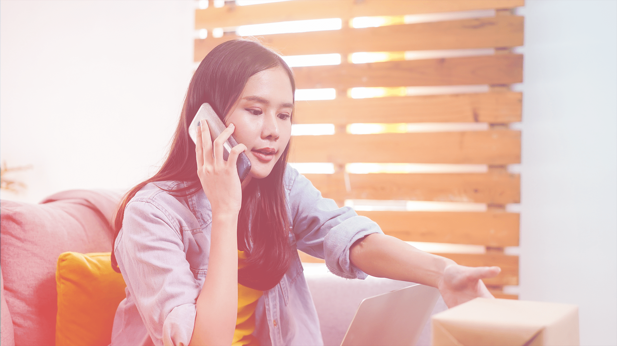 Woman on phone RFP Woman on phone RFP
