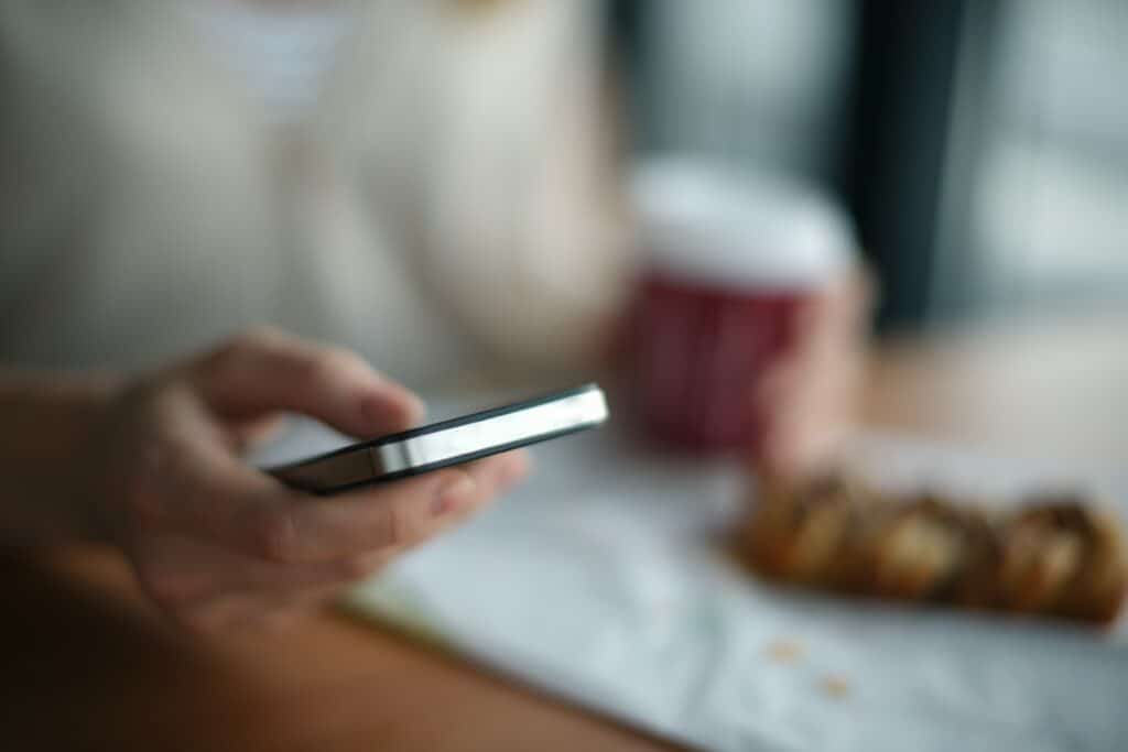 checking phone notifications