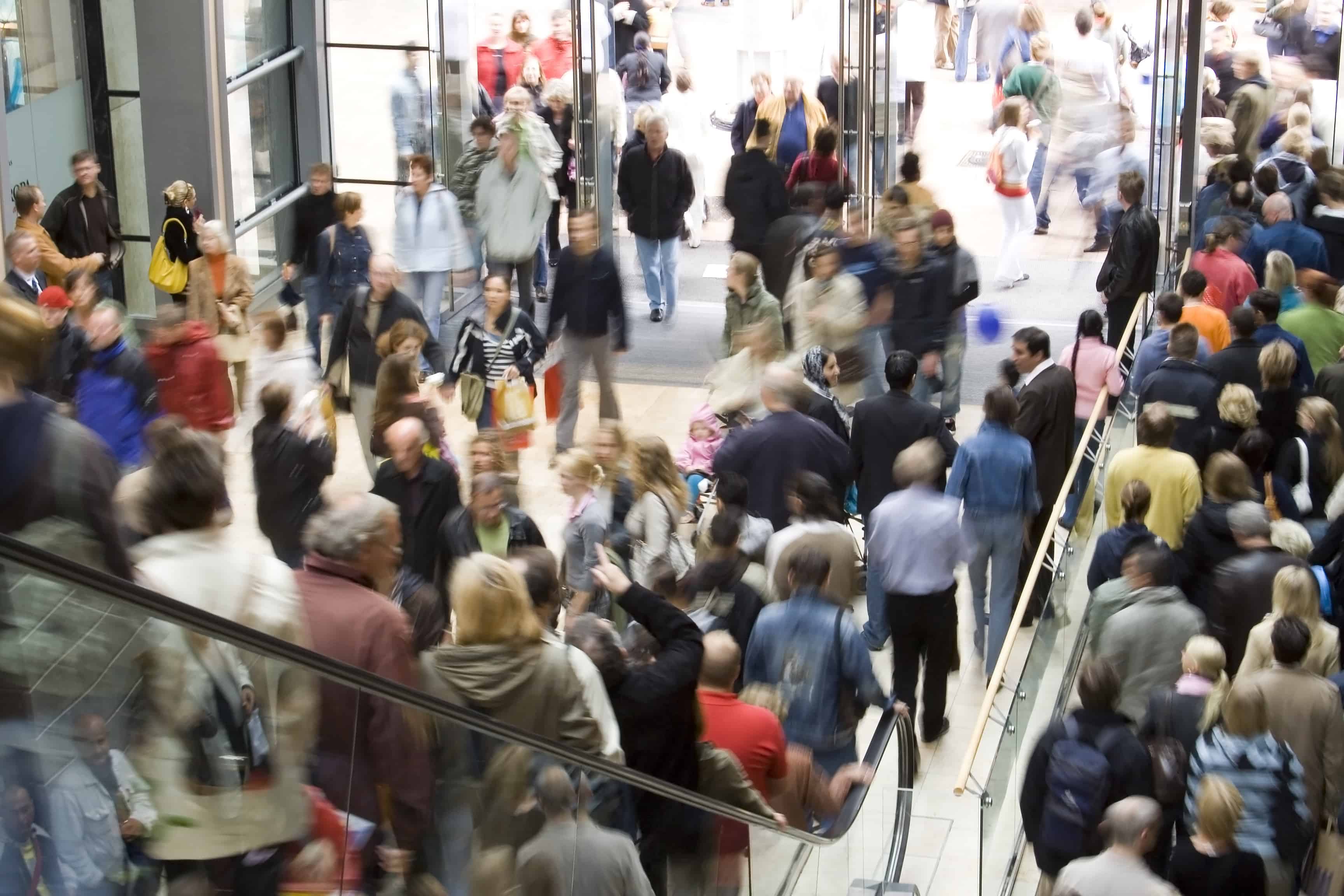 Black Friday mall shoppers