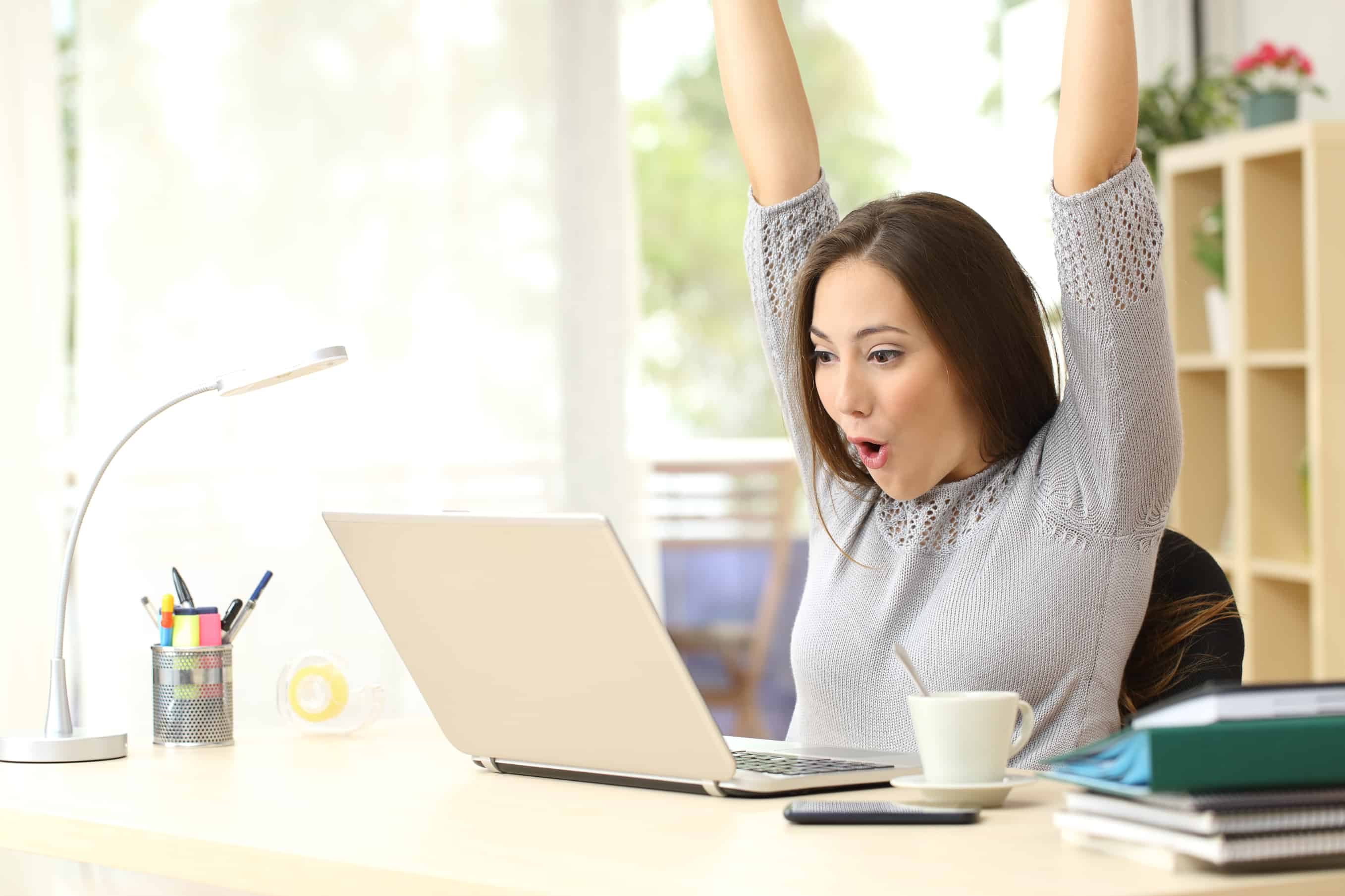 Woman online shopping Cyber Monday shopping